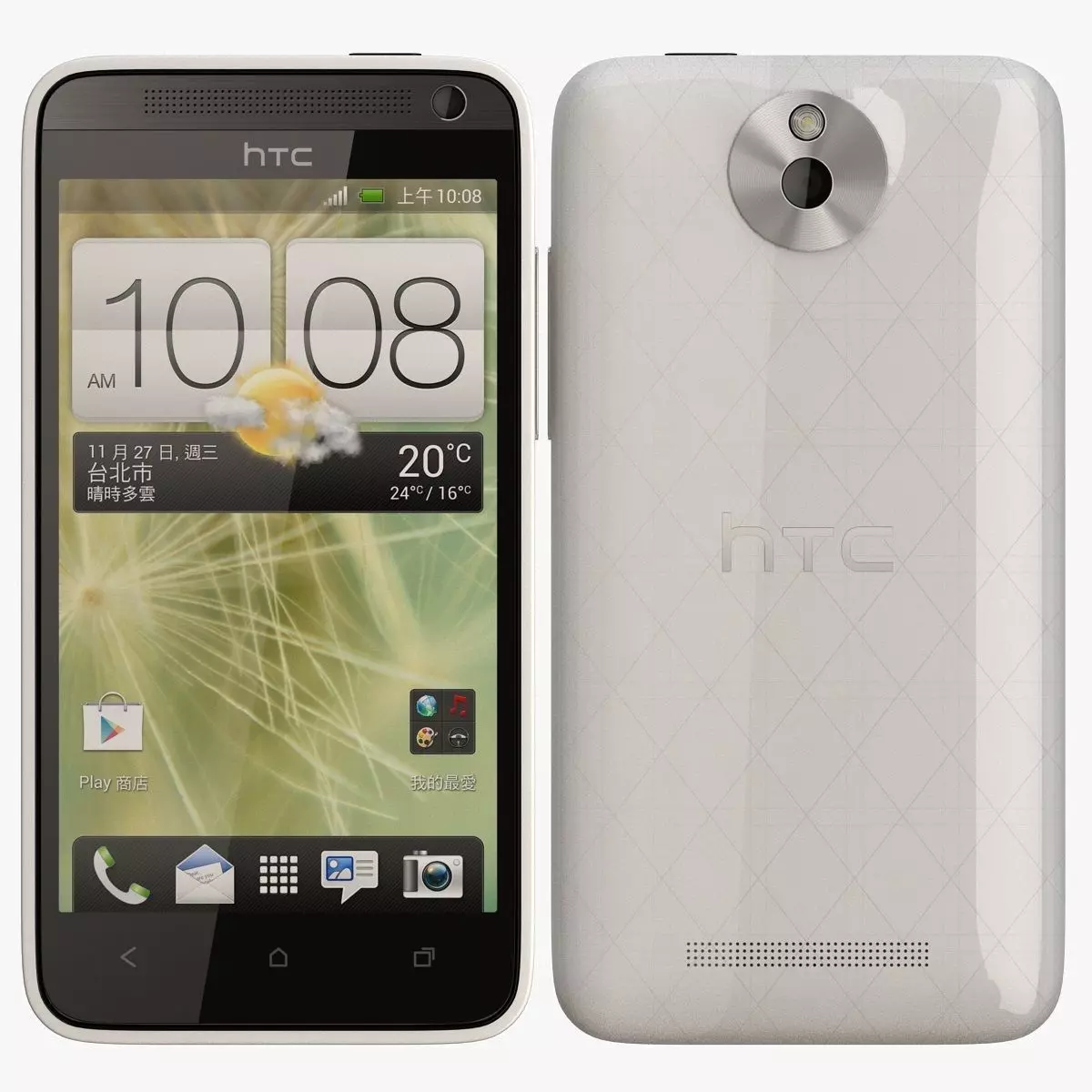 HTC Desire 501 White 3D model_0