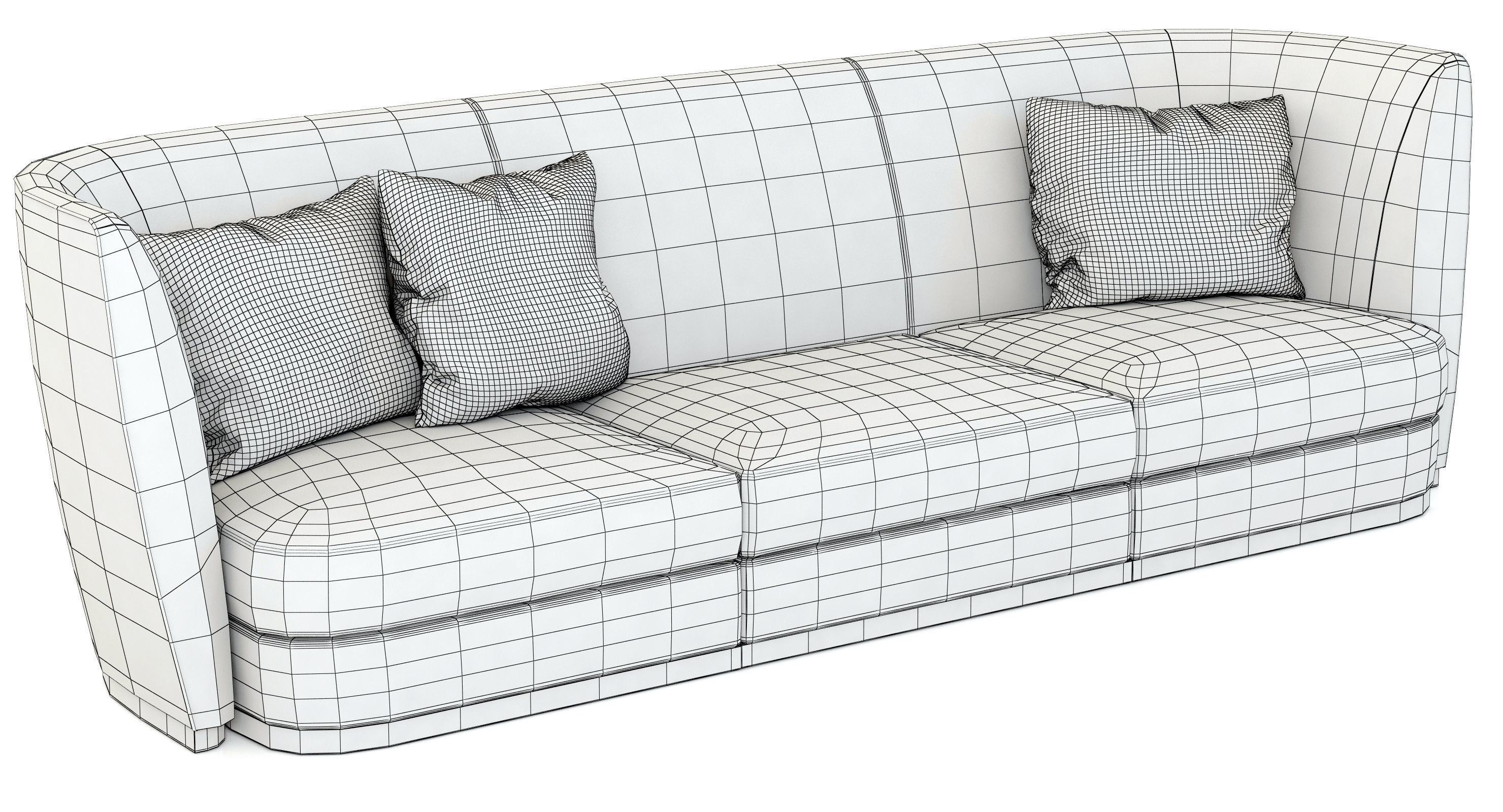 Flexform Altea Divano - 3 sizes 3D model_10