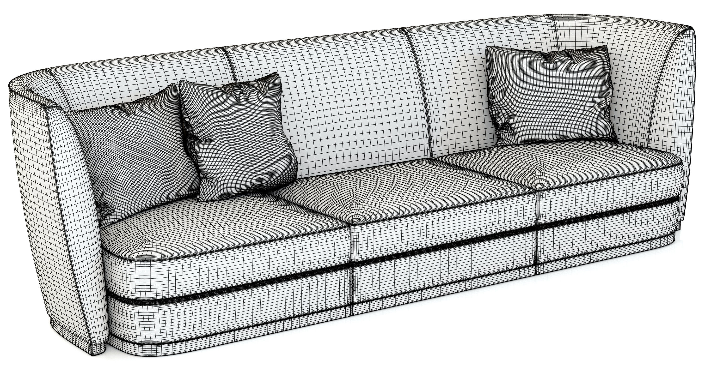 Flexform Altea Divano - 3 sizes 3D model_9