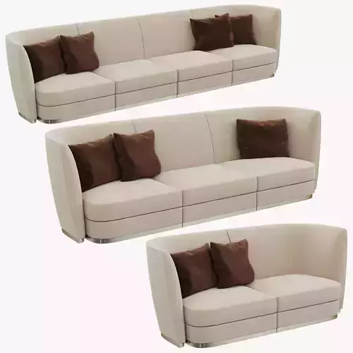 Flexform Altea Divano - 3 sizes 3D model
