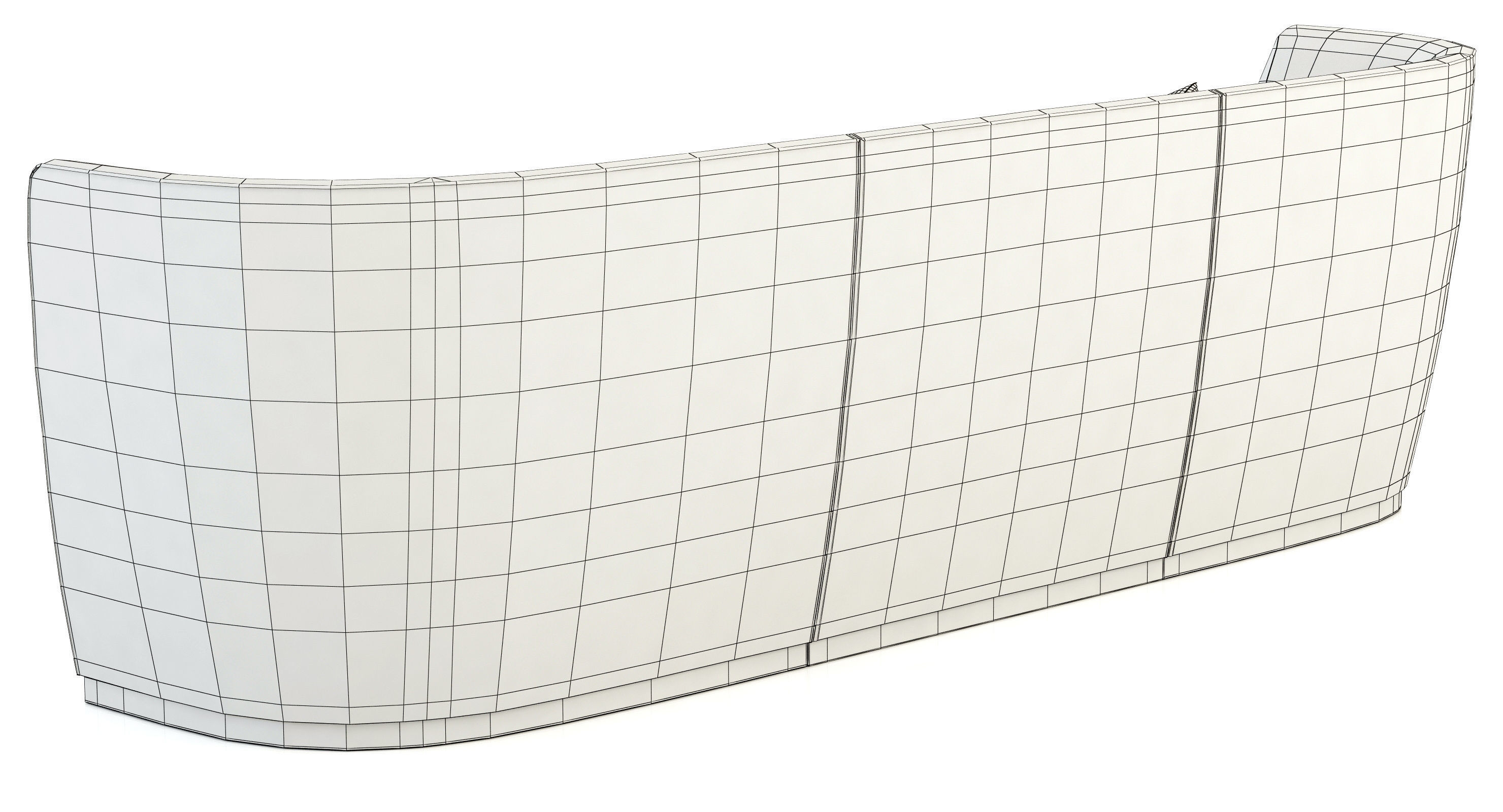 Flexform Altea Divano - 3 sizes 3D model_12