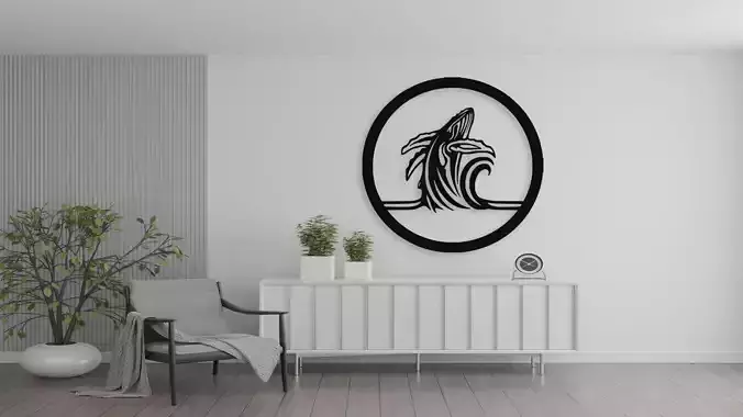 Whale Wall Decor Art
