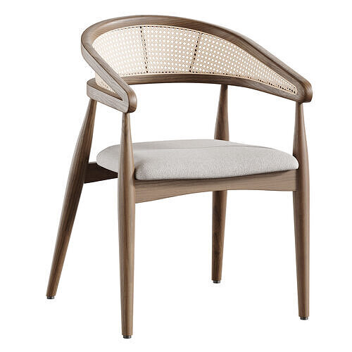 Belen Naturel Chair 3D model