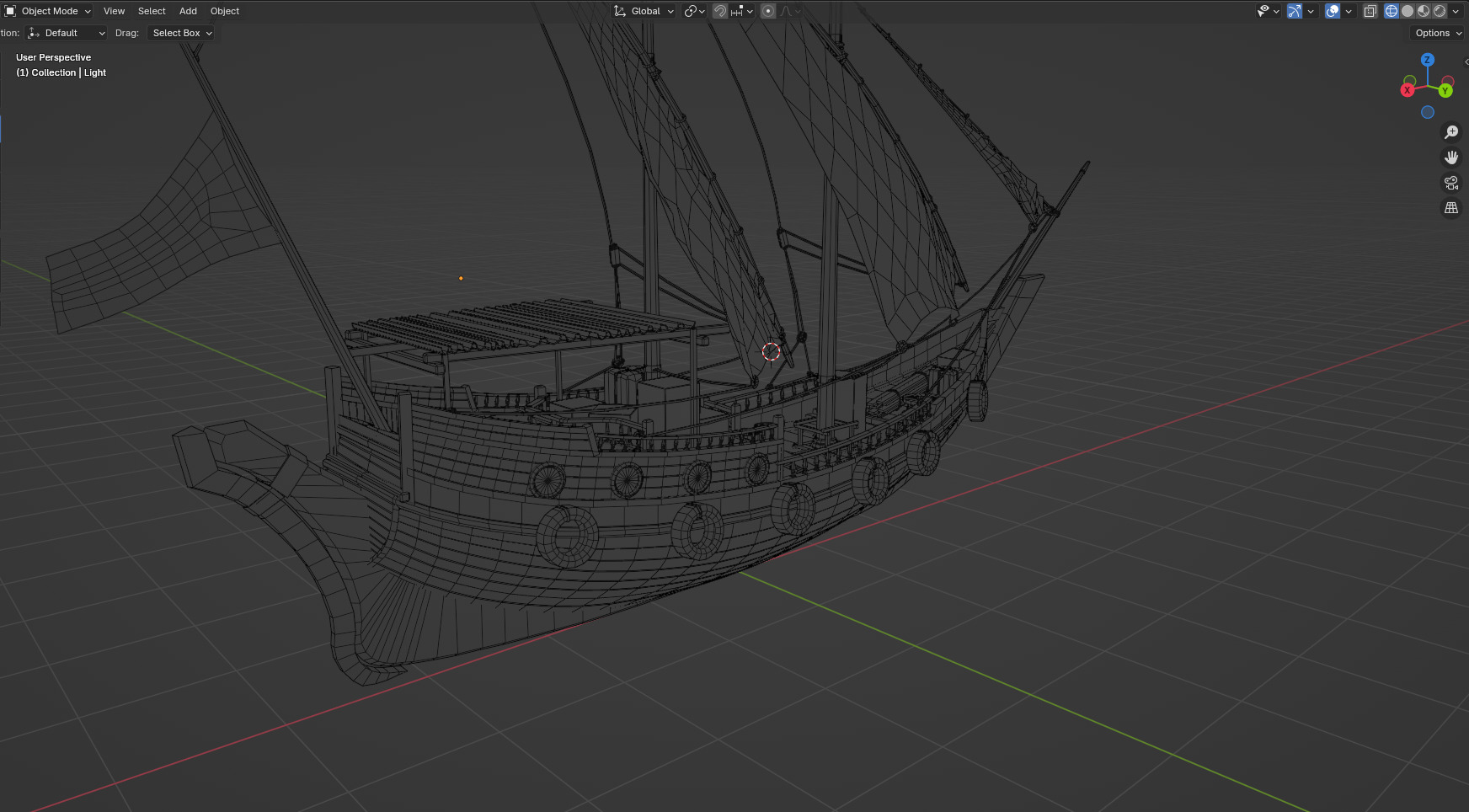 Arabian Dhow Ship Low-poly 3D model_20
