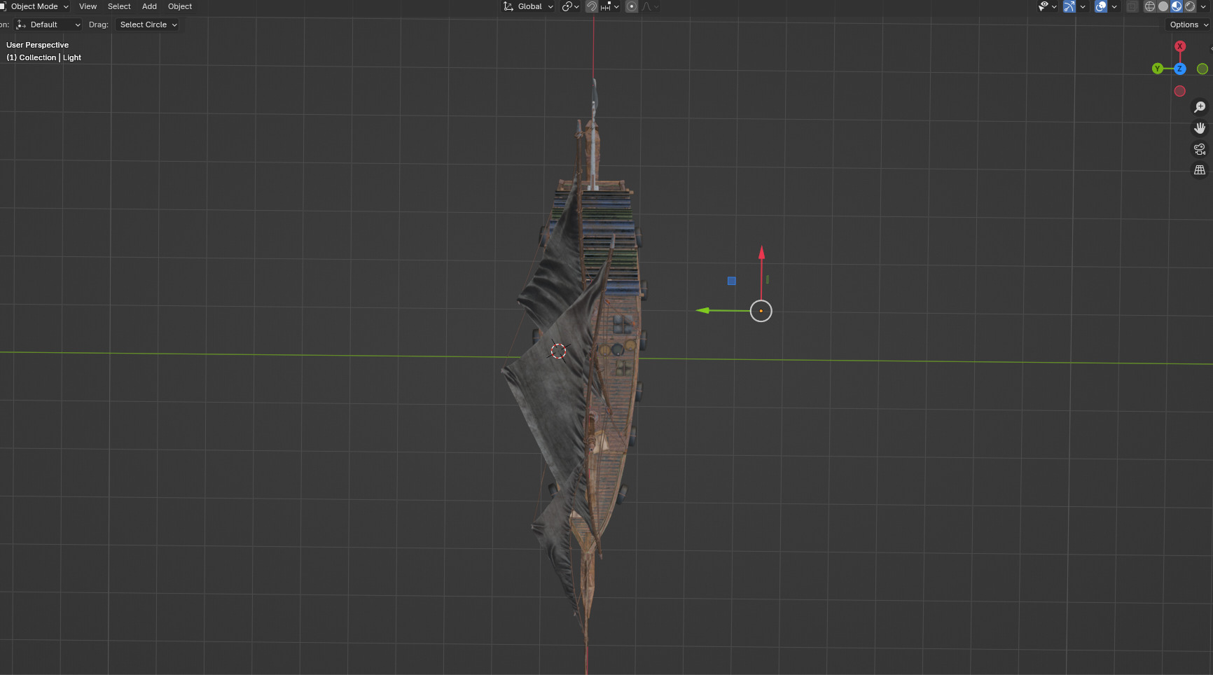 Arabian Dhow Ship Low-poly 3D model_16