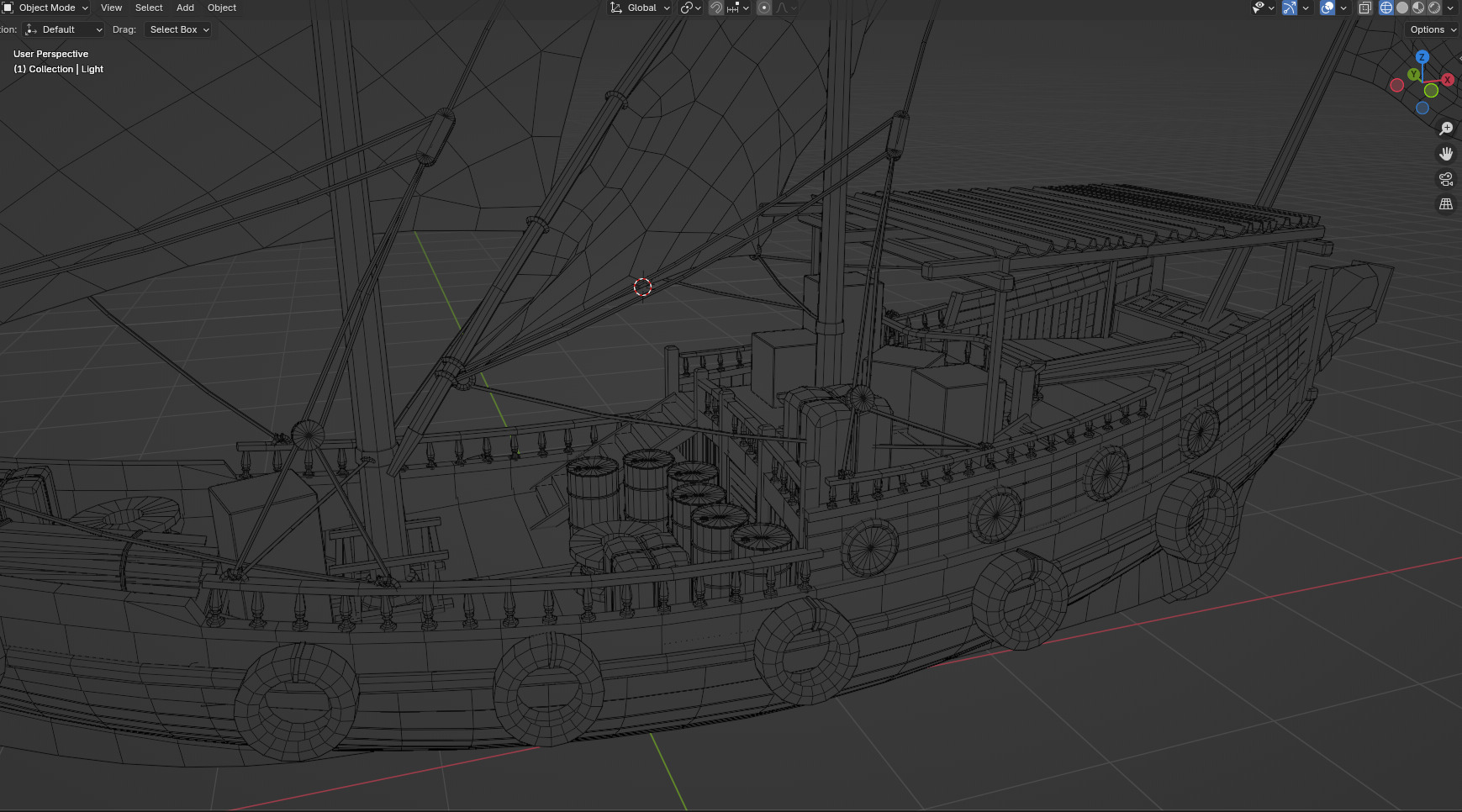 Arabian Dhow Ship Low-poly 3D model_22
