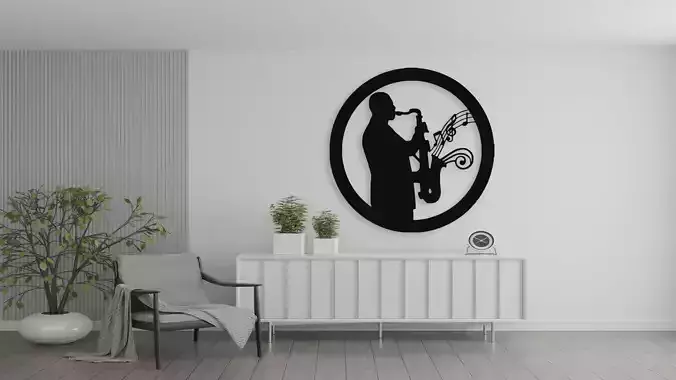 Saxophone Player Wall Decor