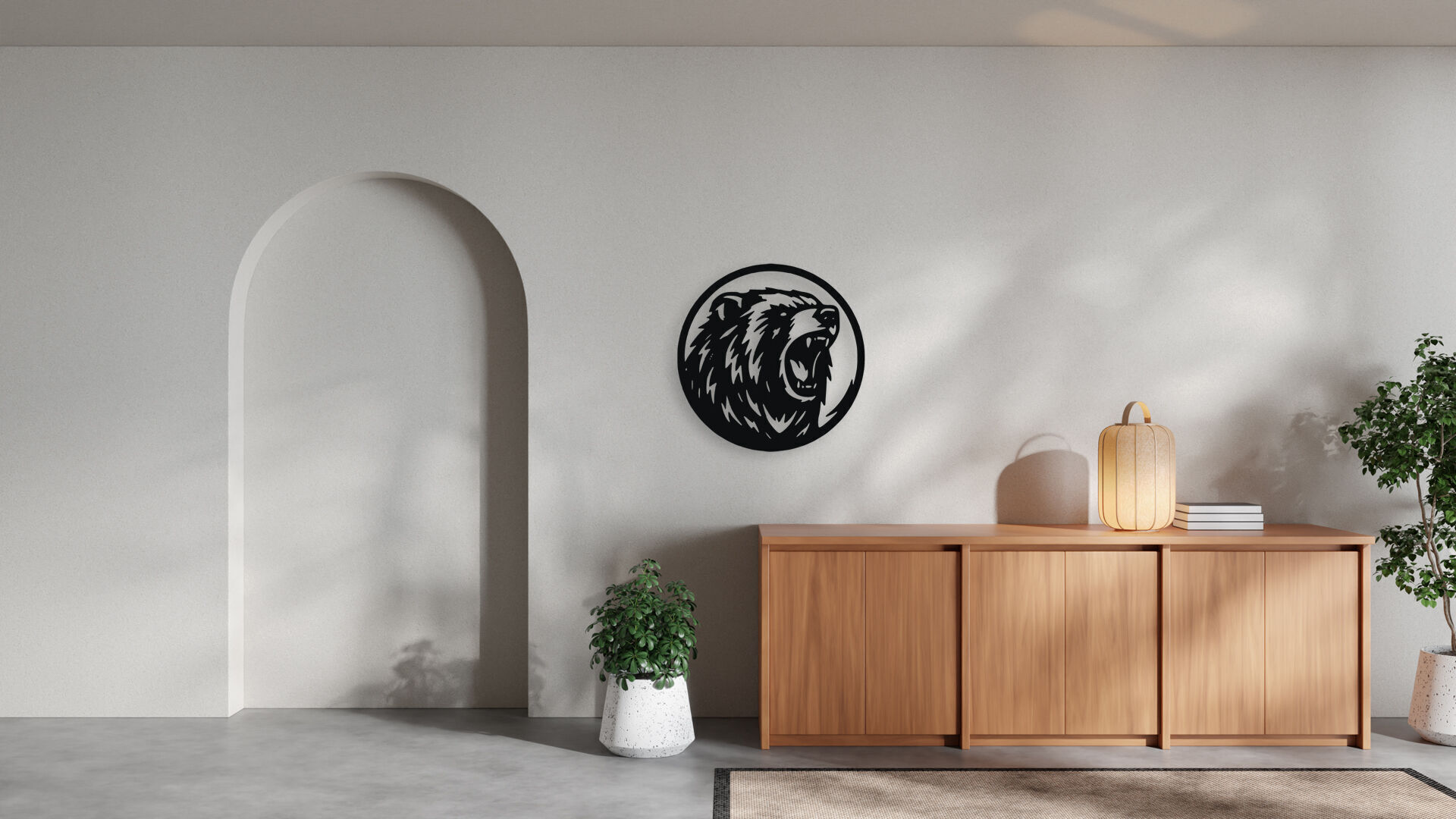 Bear Head Wall Decor 3D print model_3