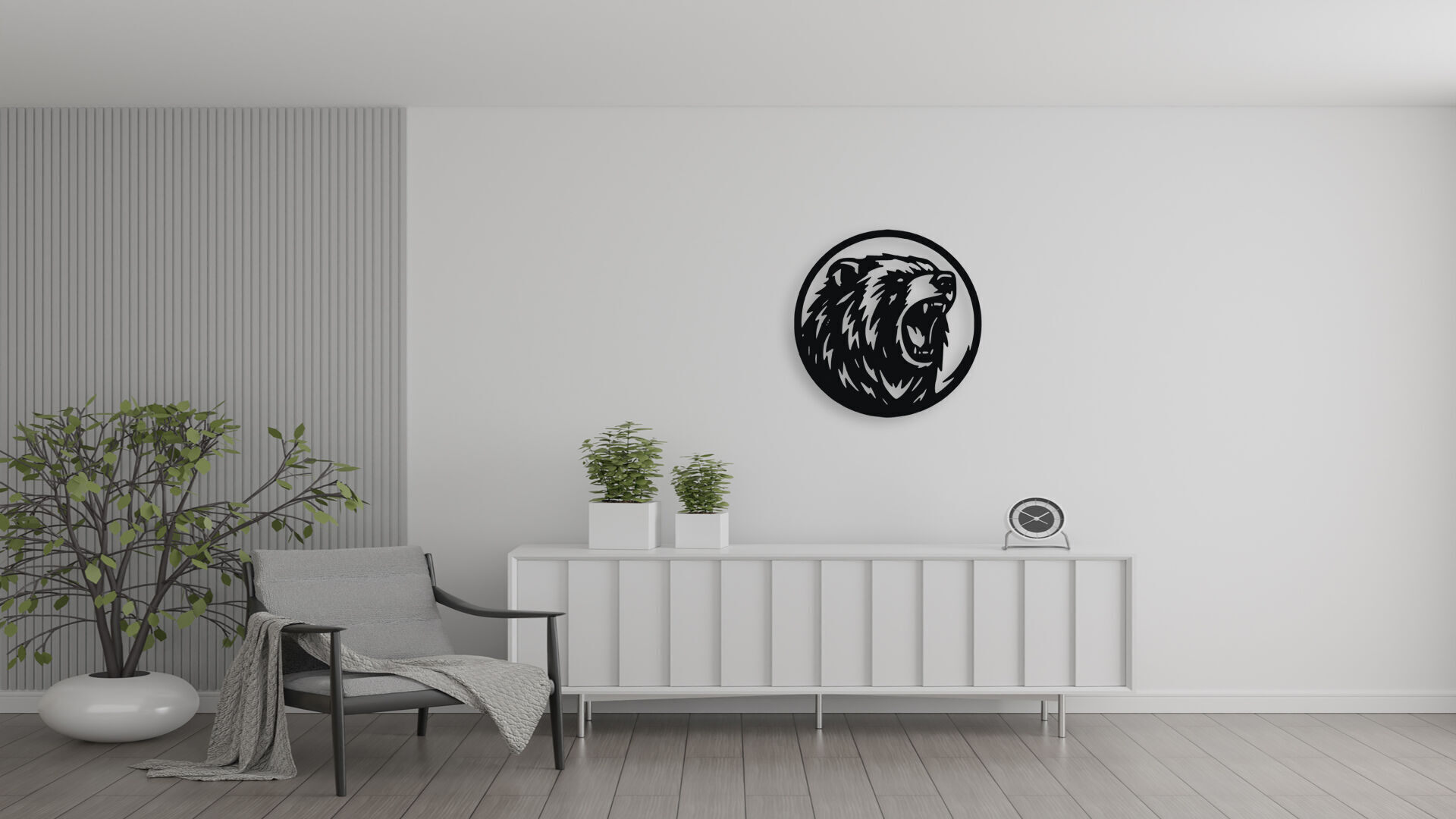 Bear Head Wall Decor 3D print model_1