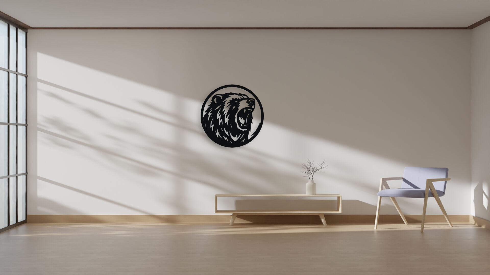 Bear Head Wall Decor 3D print model_4