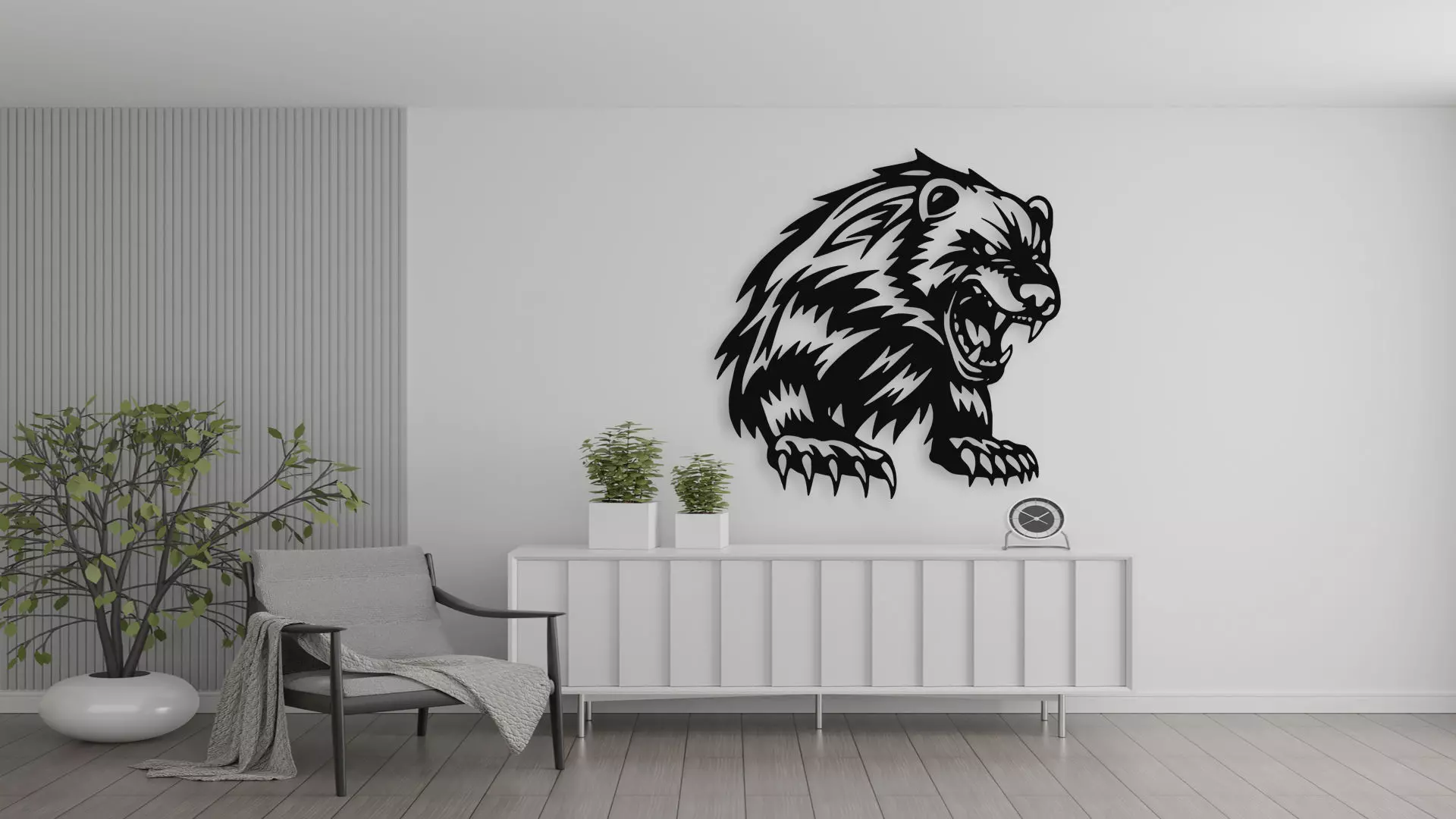 Wolverine Wall Decor 3D print model_0