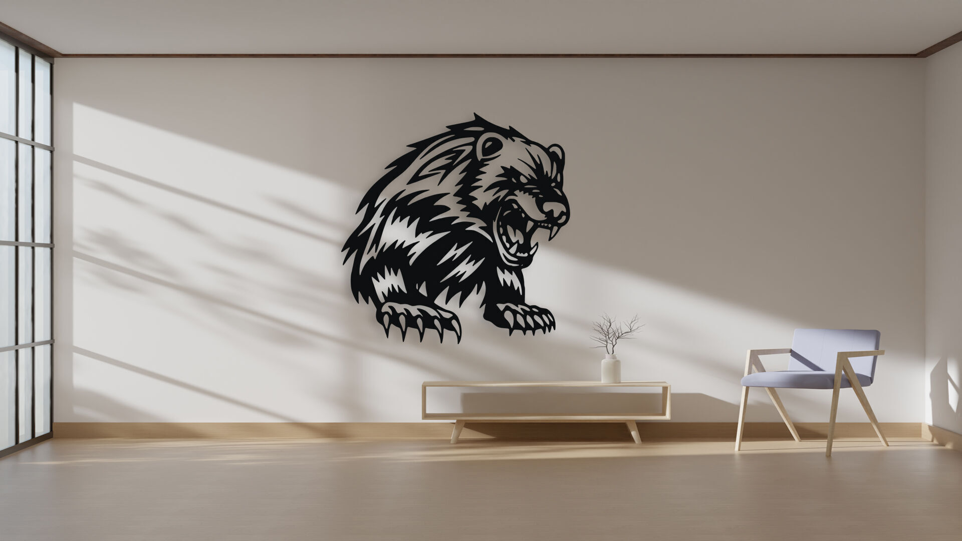 Wolverine Wall Decor 3D print model_3
