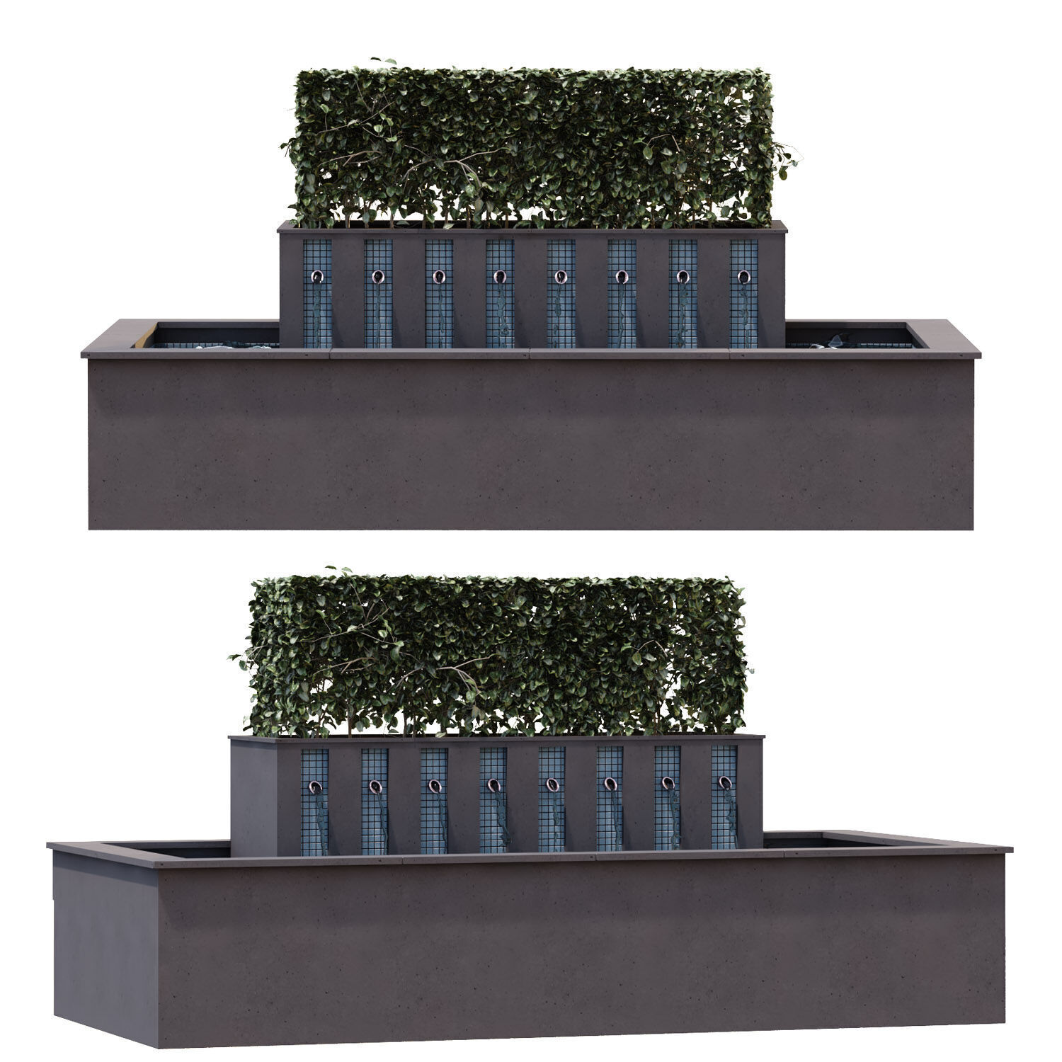 Landscape waterfall and plant set 644 3D model_3