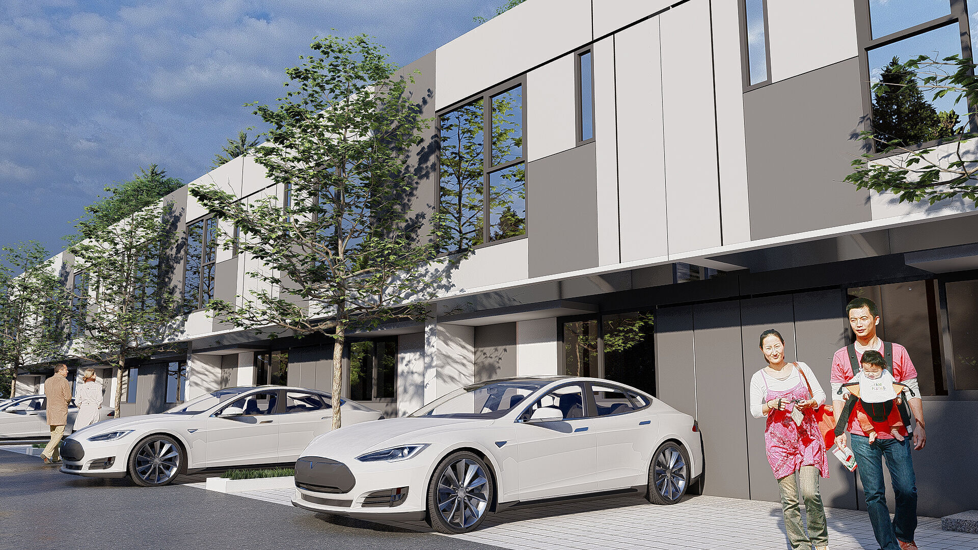 Modern 2 Storey House 5x10 5m Skp with DWG and Lumion Files 3D model_3