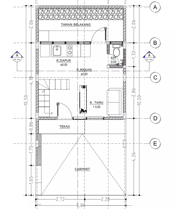 Modern 2 Storey House 5x10 5m Skp with DWG and Lumion Files 3D model_7