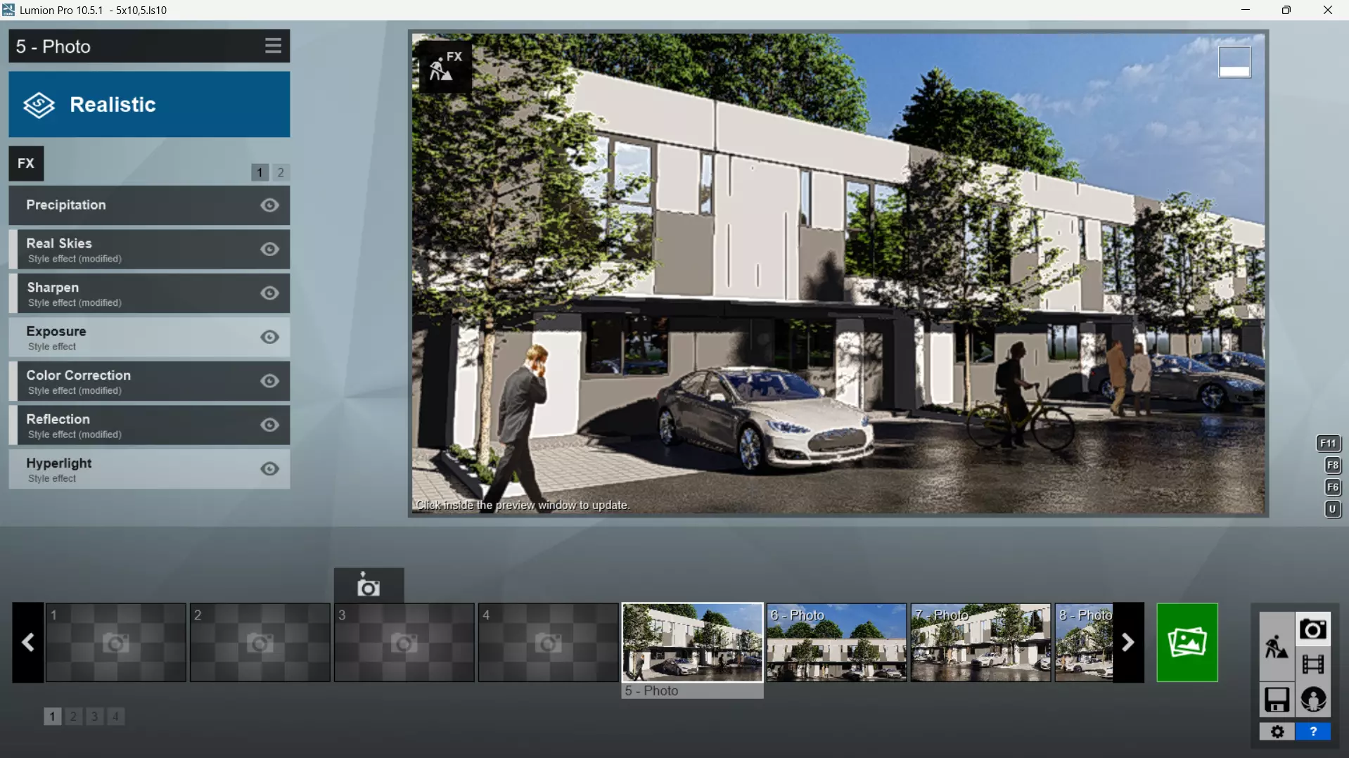 Modern 2 Storey House 5x10 5m Skp with DWG and Lumion Files 3D model_5