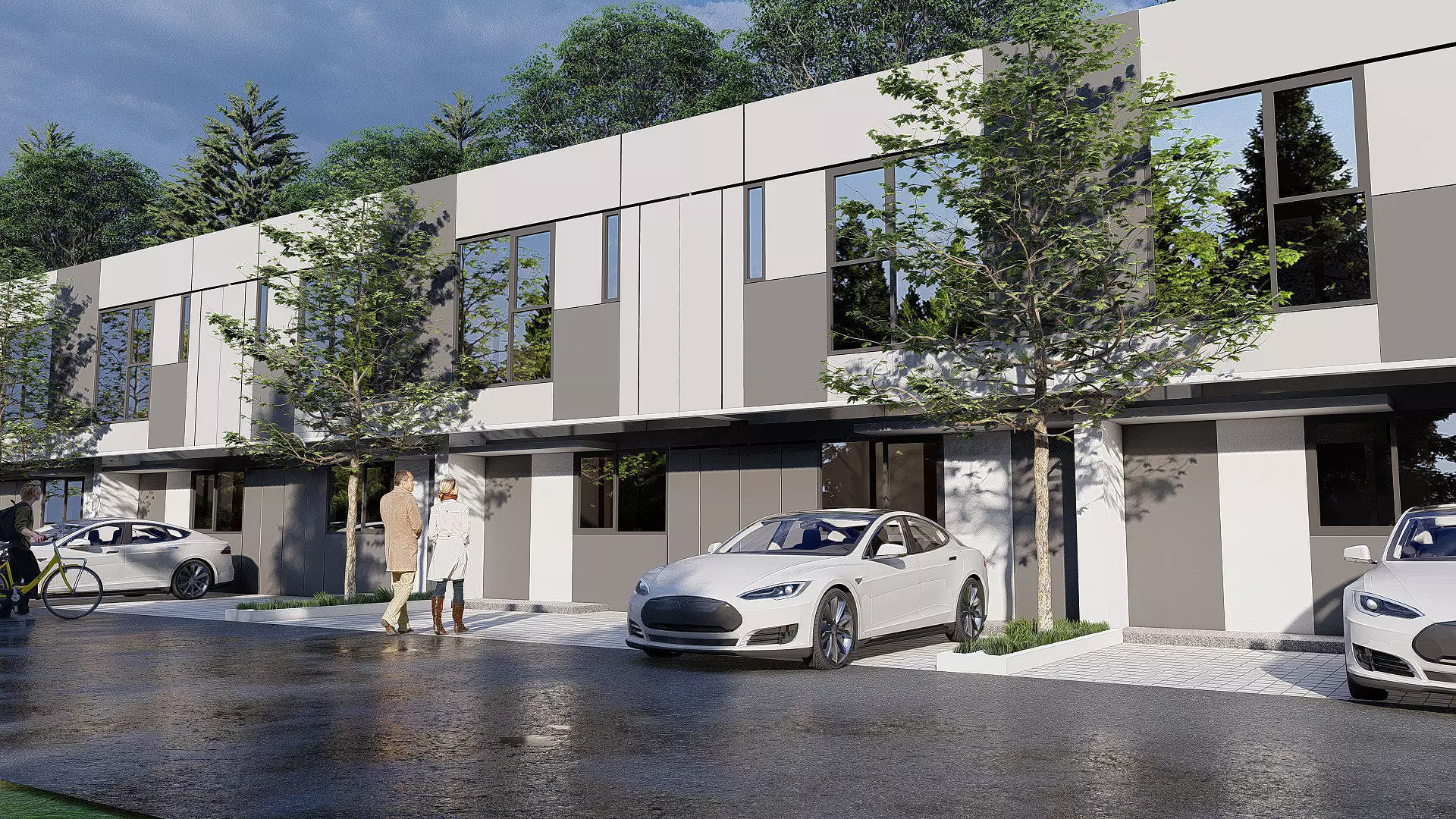 Modern 2 Storey House 5x10 5m Skp with DWG and Lumion Files 3D model_0