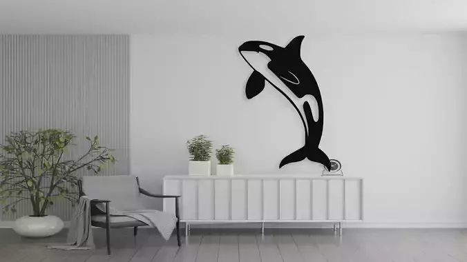 Orca Whale Wall Decor