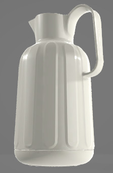 White Coffee Flask 3D Asset 3D model_1