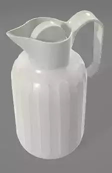 White Coffee Flask 3D Asset