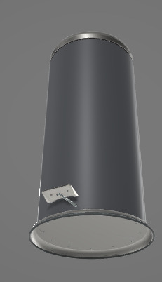 Slender Trash Bin 3D Asset 3D model_2
