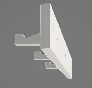 Simple White Rack 3D Asset 3D model_1