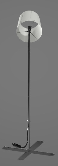 Simple Long Lamp 3D Asset 3D model_1