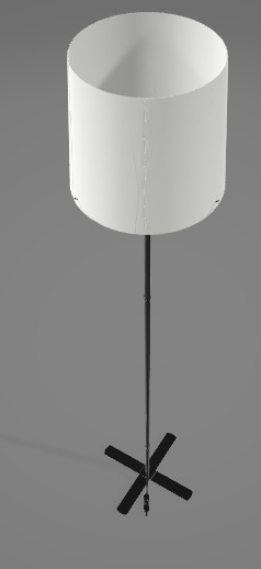 Simple Long Lamp 3D Asset 3D model_2