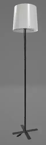 Simple Long Lamp 3D Asset