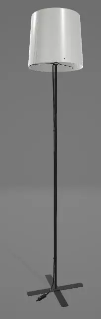 Simple Long Lamp 3D Asset 3D model_0