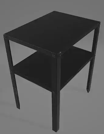 Simple Black Nightstand 3D Asset