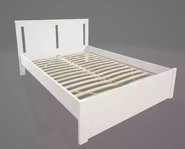 Simple Bed Frame 3D Asset