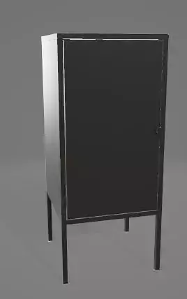 Rustic Black Nightstand 3D Asset 3D model