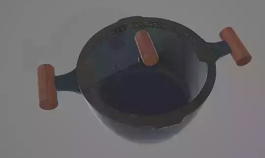 Rustic Blue Pot 3D Asset