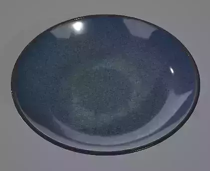 Rustic Blue Deep Dish 3D Asset