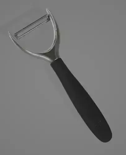 Peeler with Black Handle 3D Asset