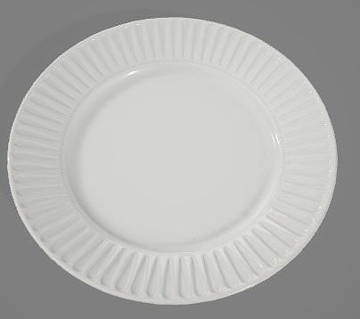 Ornate White Porcelain Plate 3D Asset 3D model