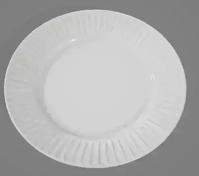 Ornate White Porcelain Plate 3D Asset 3D model