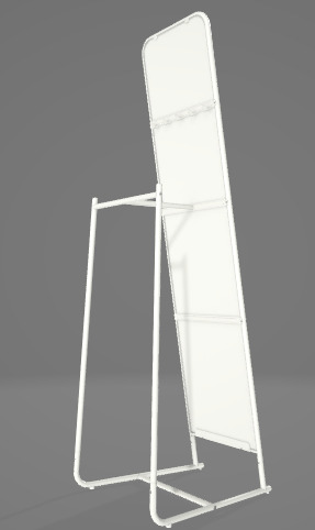 Long Floor Mirror 3D Asset 3D model_1