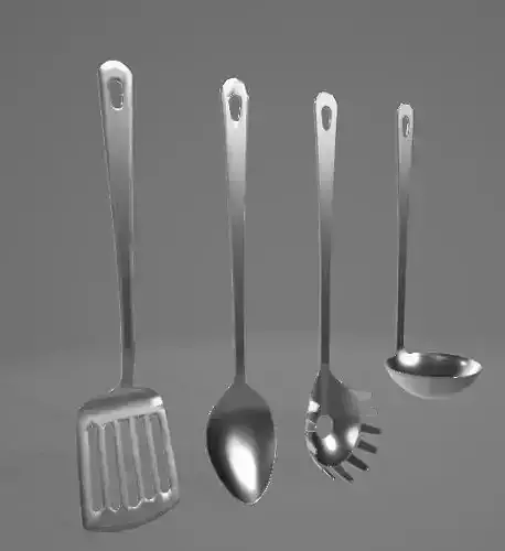 Kitchen Utensil Set 3D Asset