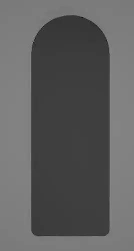 Half Oval Mirror 3D Asset