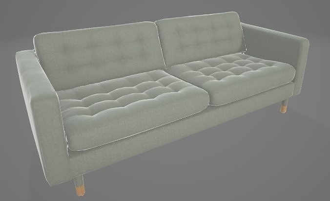 Green Cushion Couch 3D Asset 3D model