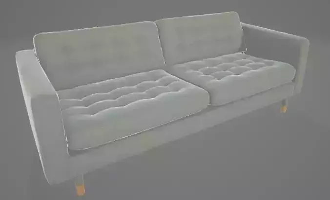 Green Cushion Couch 3D Asset 3D model