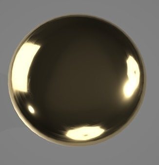 Golden Round Knob 3D Asset 3D model