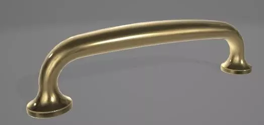Golden Handle 3D Asset 3D model_0