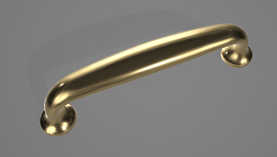Golden Handle 3D Asset 3D model_1