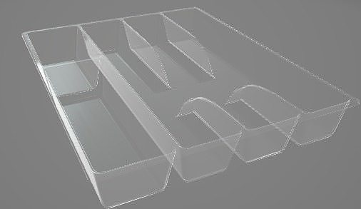 Glass Cuterly Tra 3D Asset 3D model
