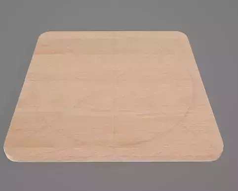 Detailed Square utting Board 3D Asset 3D model