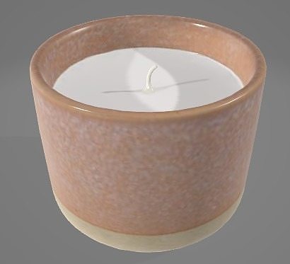 Decorative Rustic Candle 3D Asset 3D model