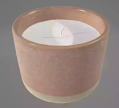 Decorative Rustic Candle 3D Asset 3D model